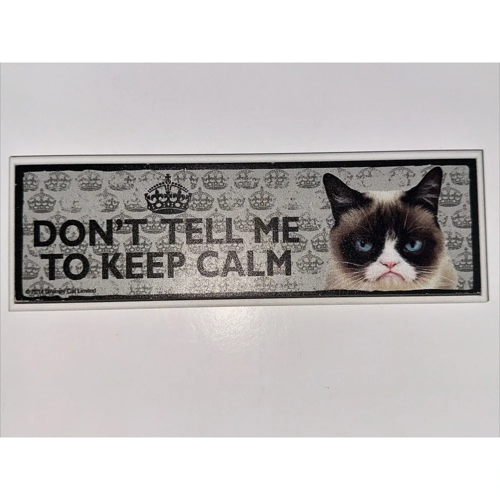 Ganz Grumpy Cat Dont Tell Me To Keep Calm Easel Wall Sign Meme Decor ER000016